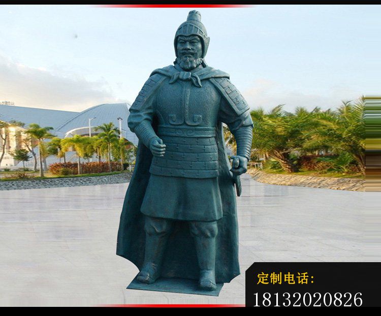 铜雕威严将军   古代人物雕塑_750*622