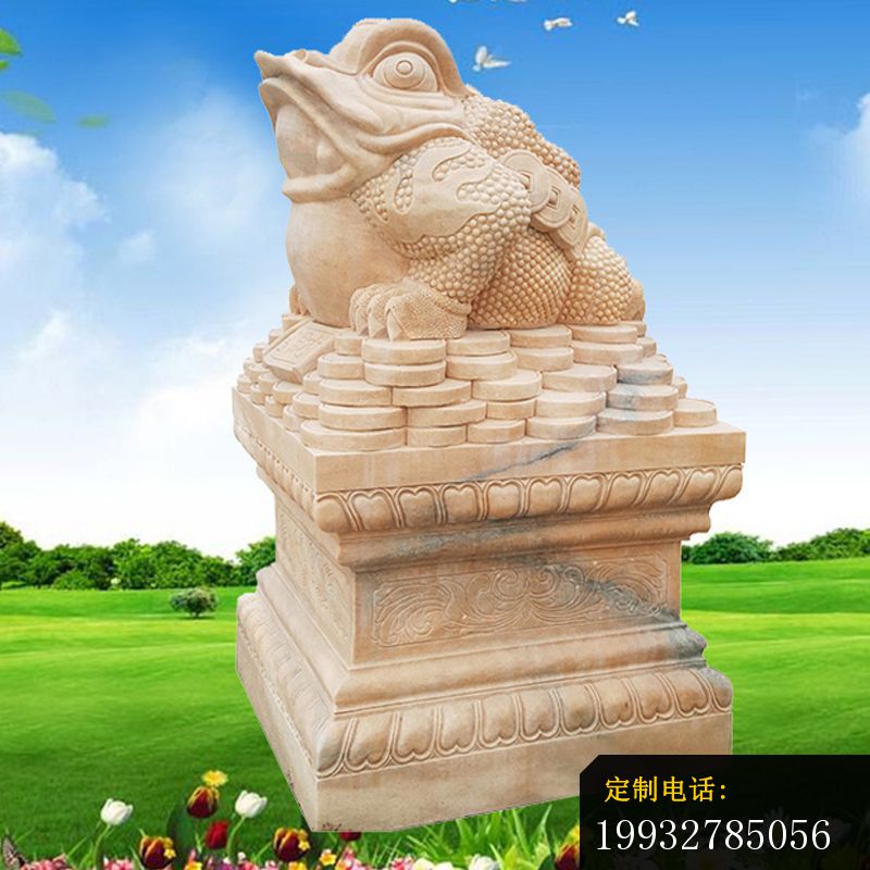 大理石貔貅立式石墩   石雕企业招财动物 (3)_800*800