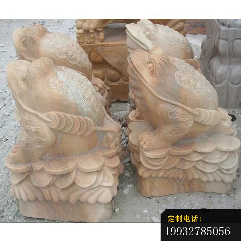 金蟾石雕，晚霞红金蟾雕塑_800*800
