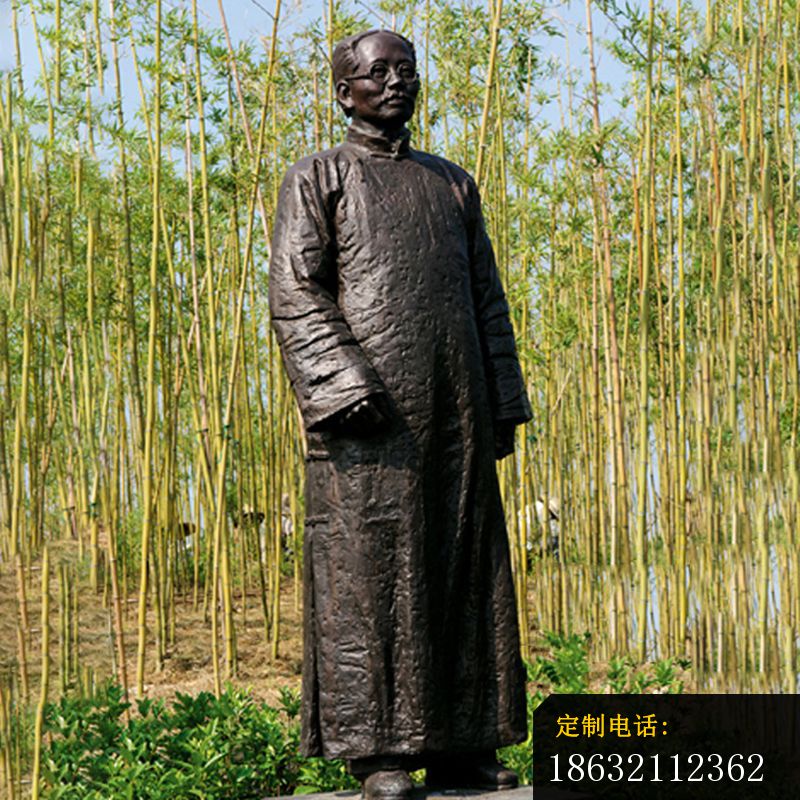 蔡元培雕塑，公园人物铜雕 (3)_800*800