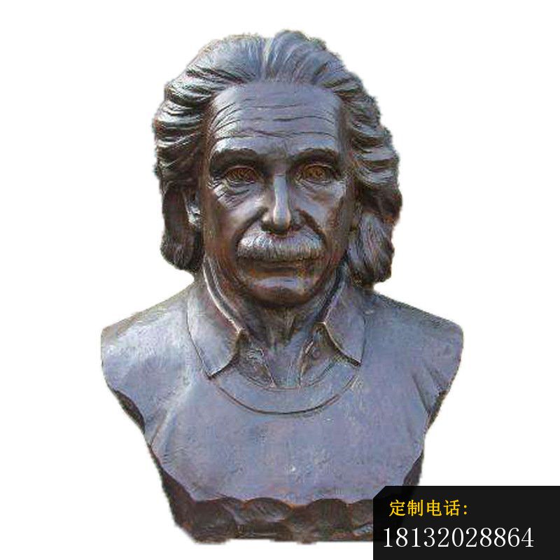 铜雕校园爱因斯坦胸像雕塑摆件 (2)_800*800