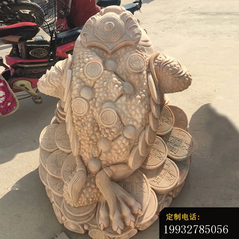 招财貔貅雕塑晚霞红门口貔貅石雕  (4)_800*800