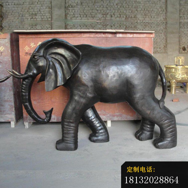 铜雕园林动物大象雕塑_750*750