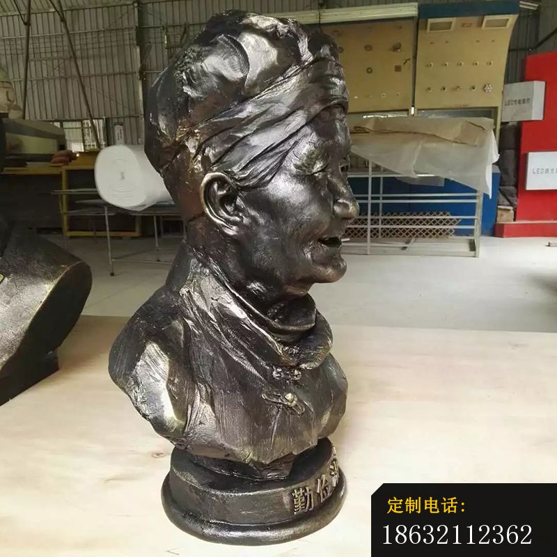老奶奶胸像铜雕，勤俭淑德铜雕 (2)_800*800