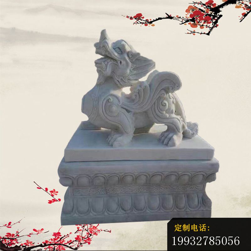 大理石貔貅雕塑，招财镇宅瑞兽石雕_800*800