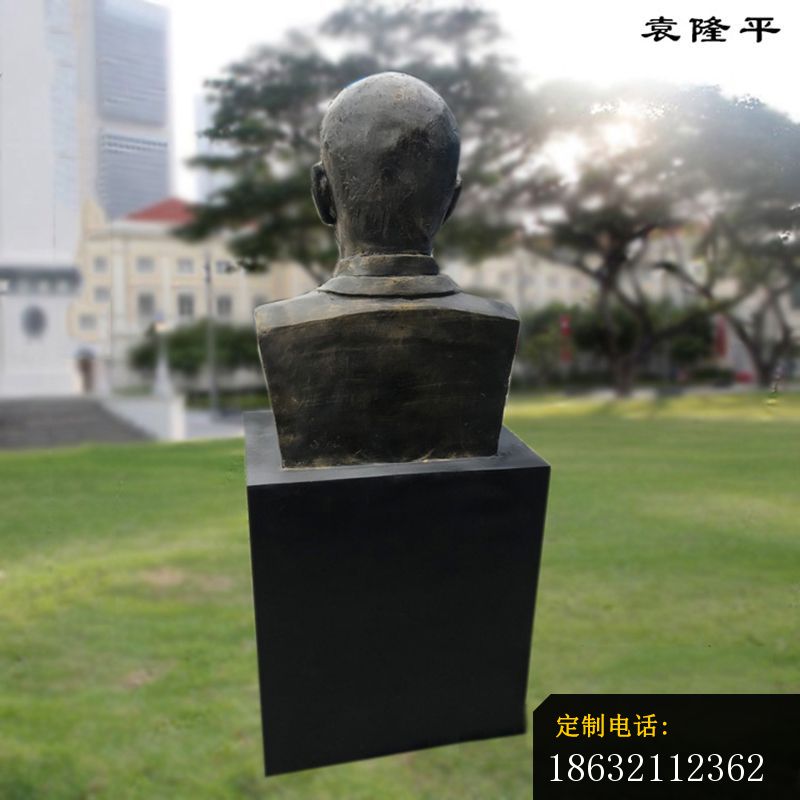 袁隆平胸像雕塑，玻璃钢仿铜雕塑 (2)_800*800