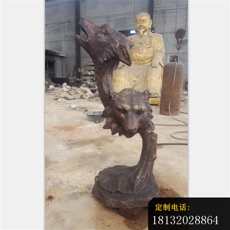 铜雕园林金钱豹动物雕塑_750*750