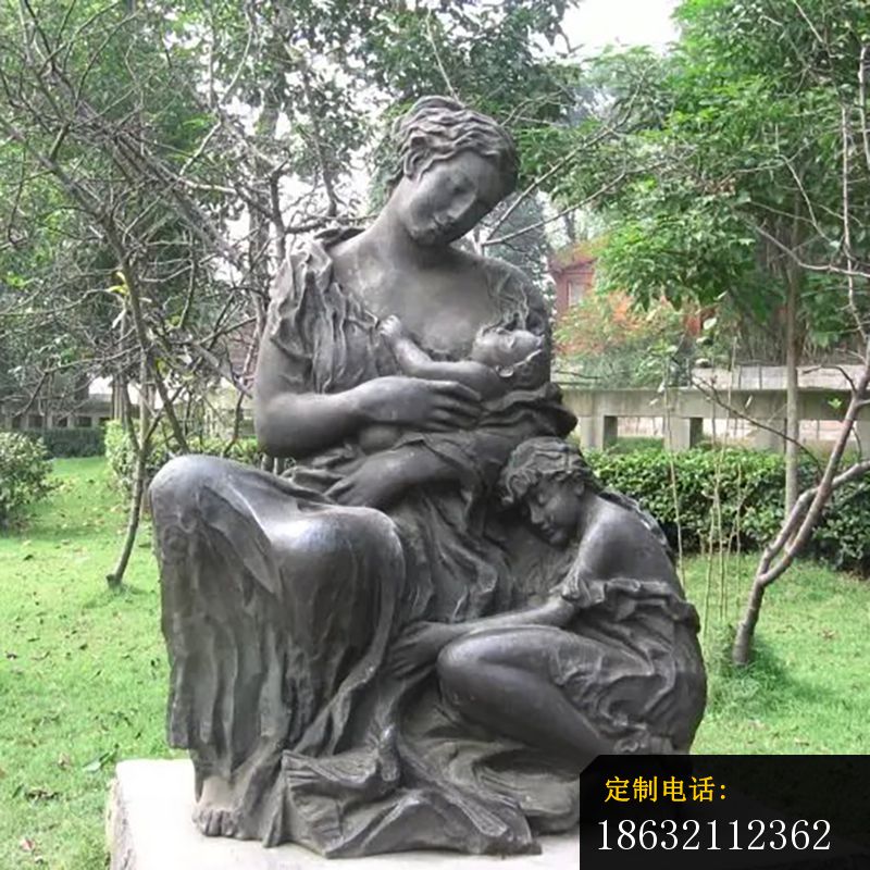 母亲喂奶铜雕，公园人物铜雕_800*800