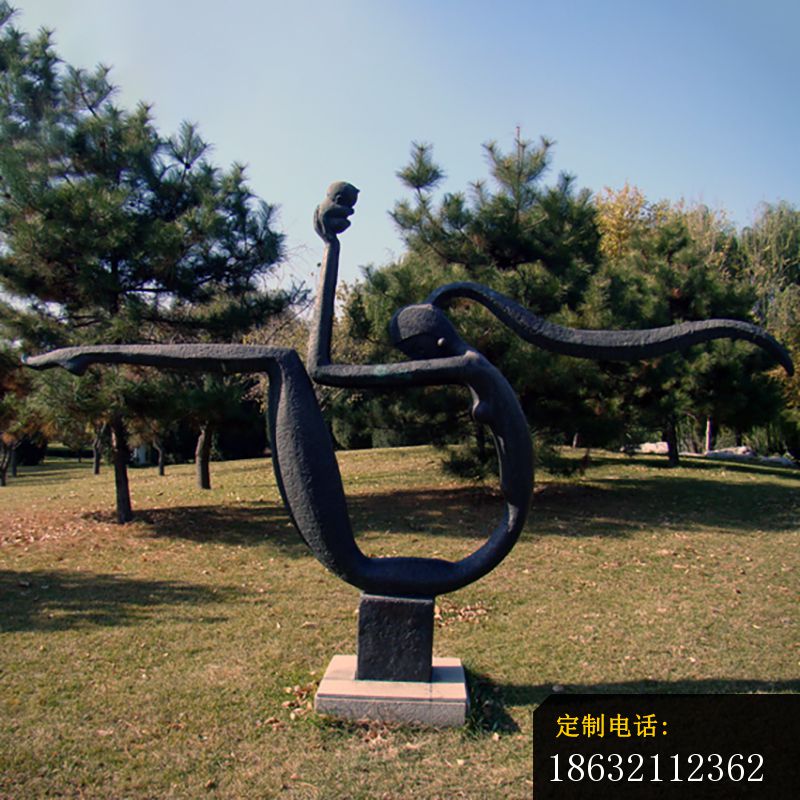 母子铜雕，公园抽象人物铜雕_800*800