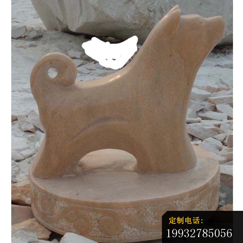 十二生肖石雕，晚霞红抽象动物 (4)_800*800