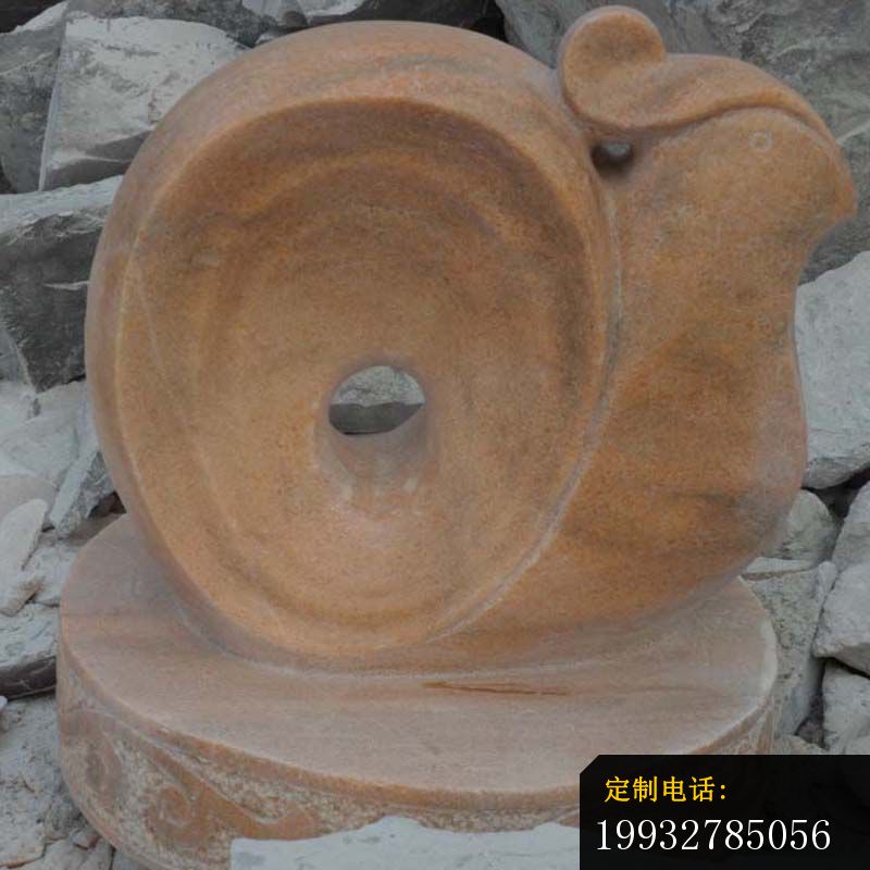 十二生肖石雕，晚霞红抽象动物 (5)_800*800
