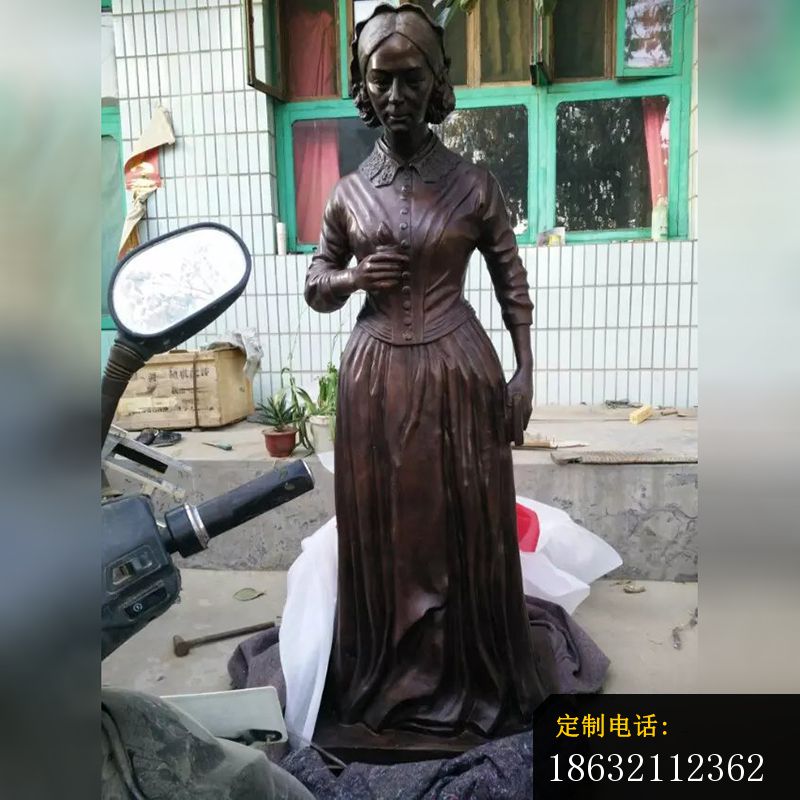 南丁格尔人物铜雕，校园名人雕塑 (2)_800*800