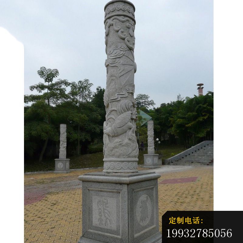 石雕柱子，十二生肖柱，鸡柱_800*800