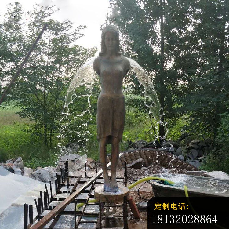 铜雕园林天使雕塑摆件_750*750