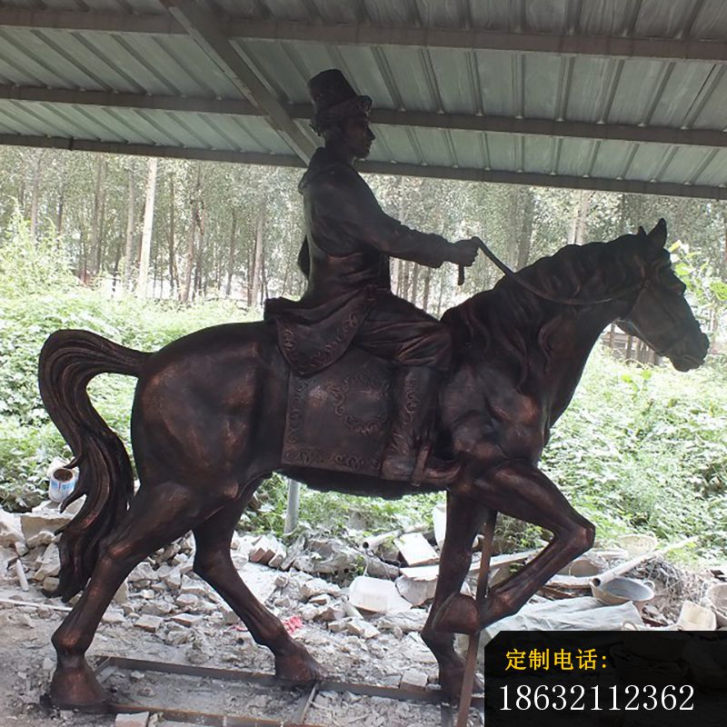 人骑马铜雕，人物铜雕 (2)_800*800