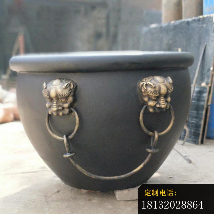 铜雕圆形荷花水缸雕塑 (1)_750*750
