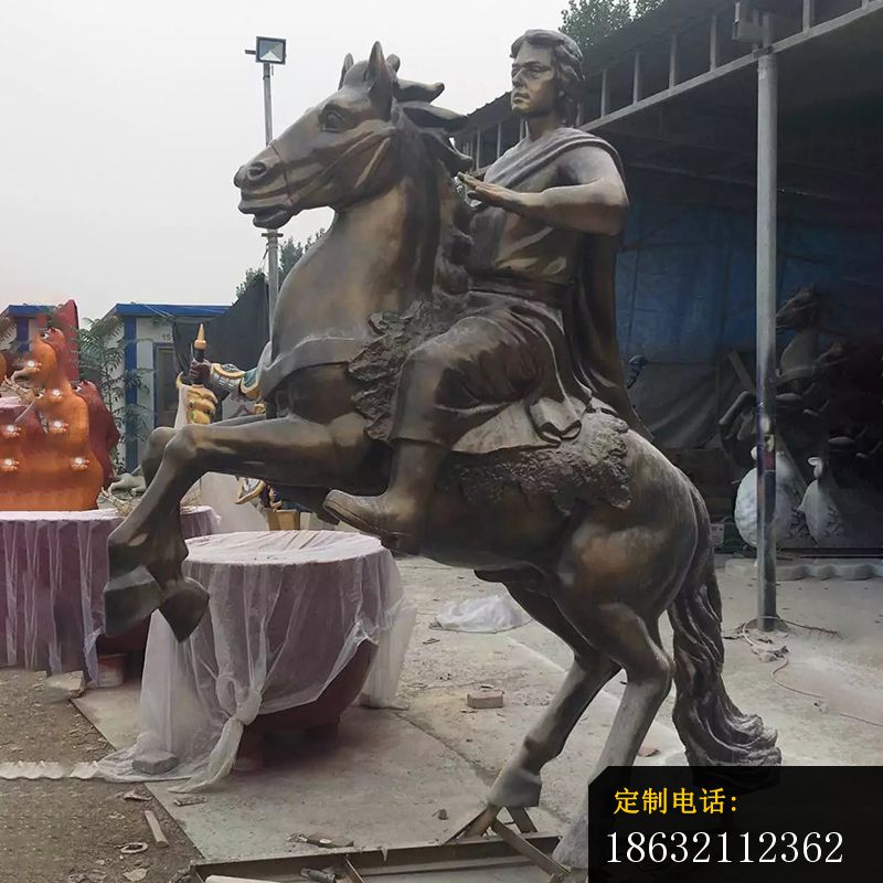 铜雕现代骑马人物雕塑  公园景观雕塑 (1)_800*800
