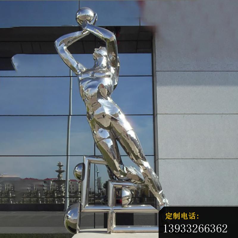 不锈钢投篮运动雕塑_800*800