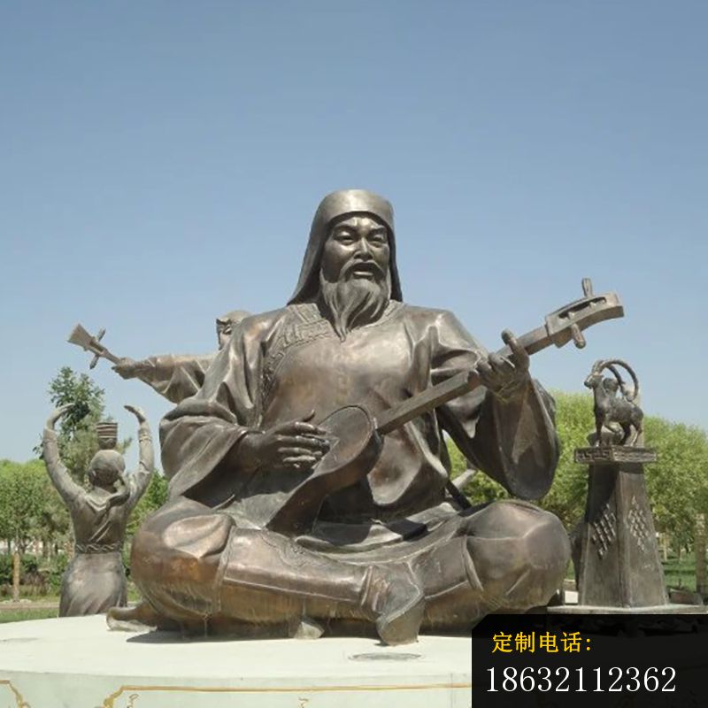 少数民族人物铜雕，公园人物雕塑 (1)_800*800