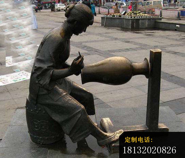 铜雕修花盆   广场人物雕塑 (1)_750*640