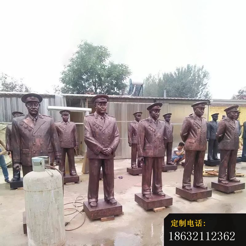 十大元帅铜雕，铸铜十大元帅雕塑_800*800