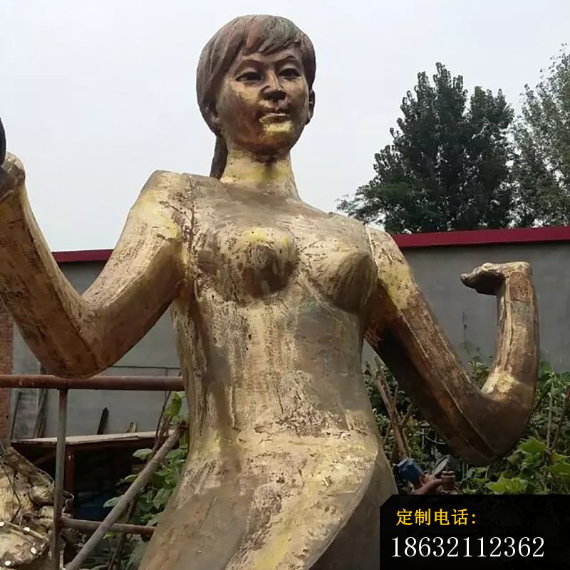 青年男女跳舞铜雕，公园人物铜雕 (1)_800*800