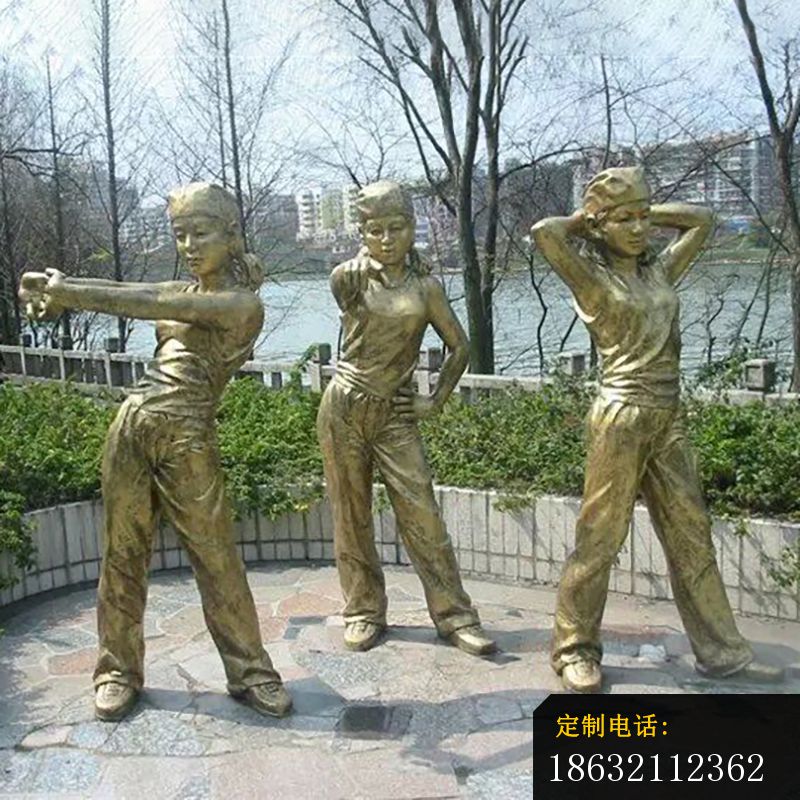 跳舞的人物铜雕，公园人物雕塑_800*800