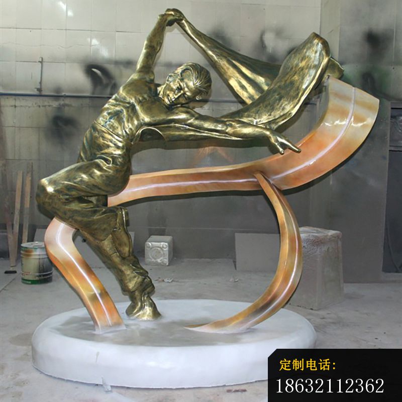 铜雕公园跳舞人物雕塑摆件_800*800