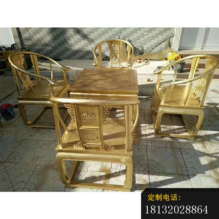 铜雕桌椅摆件 (2)_750*750