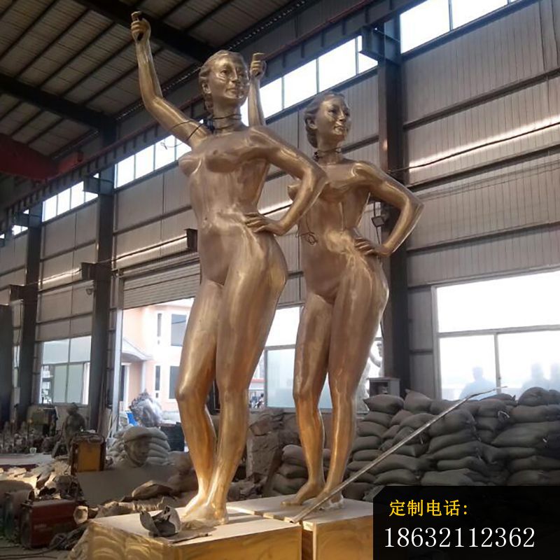 妇女雕塑，铜雕现代人物雕塑_800*800