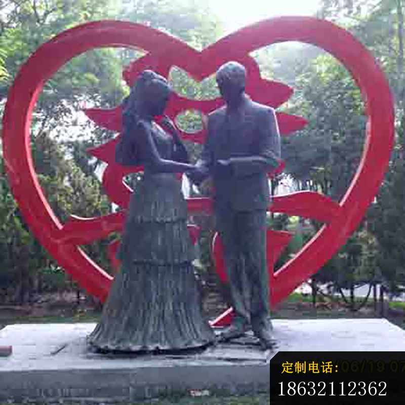 结婚铜雕，公园喜庆雕塑_800*800
