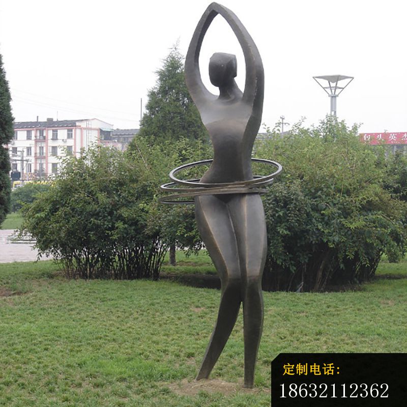 转呼啦圈铜雕，公园人物景观铜雕 (1)_800*800