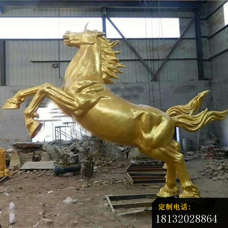 铜马摆件 公园奔腾骏马雕塑街边 (1)_800*800