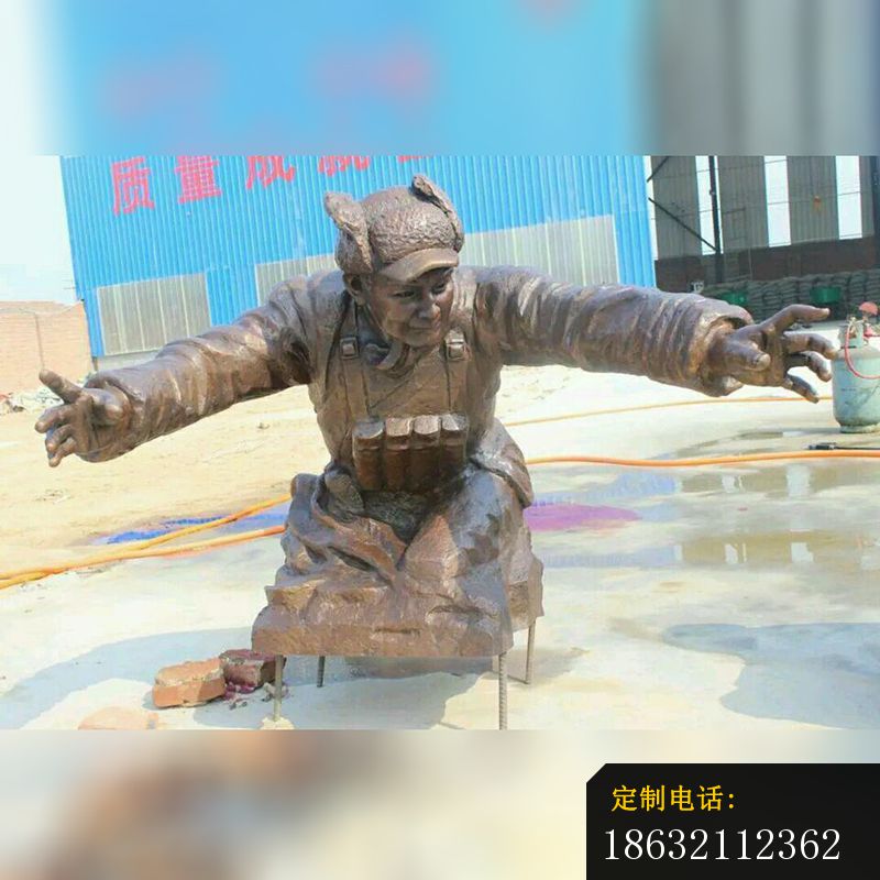 黄继光铜雕，校园英雄铜雕_800*800