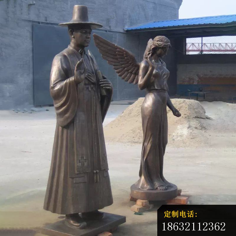 铜雕人物，广场景观雕塑 (2)_800*800
