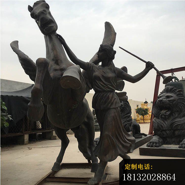铜马动物 铸铜广场雕塑摆件 (1)_750*750