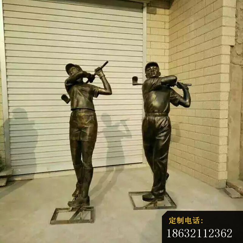 打高尔夫人物铜雕公园人物铜雕_800*800