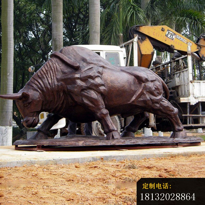 紫铜大型耕牛摆件 铜雕园林动物雕塑 (1)_800*800