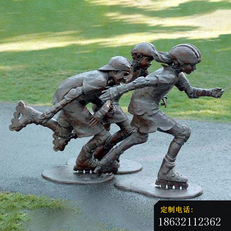 铜雕公园轮滑人物雕塑_800*800