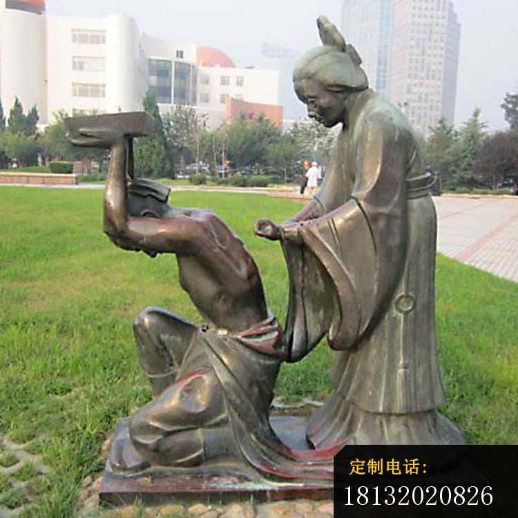 校园岳母刺字铜雕_750*750