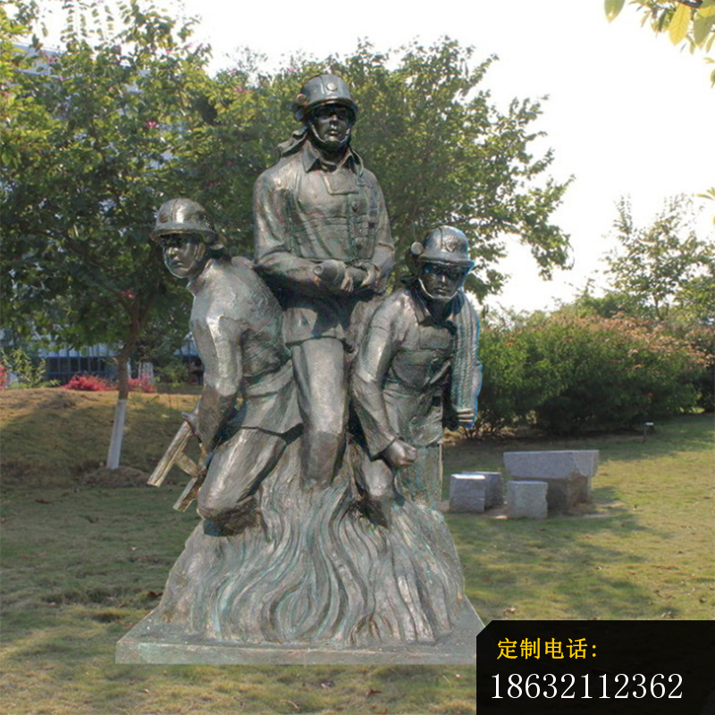 消防人物铜雕 (2)_800*800