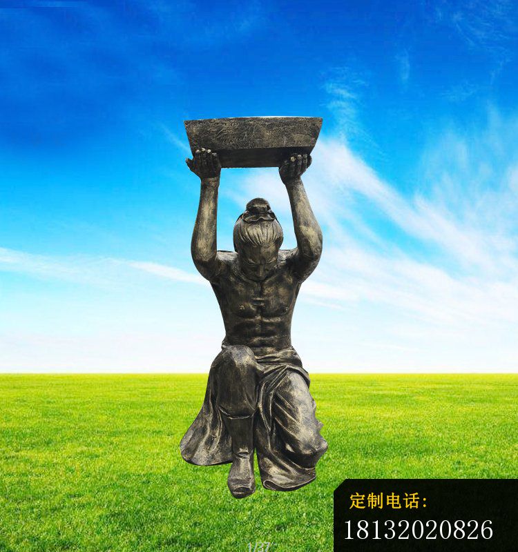 岳母刺字铜雕_750*800