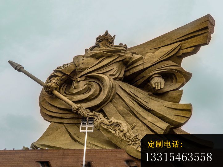 不锈钢关公雕塑，广场大型关公像 (2)_723*542