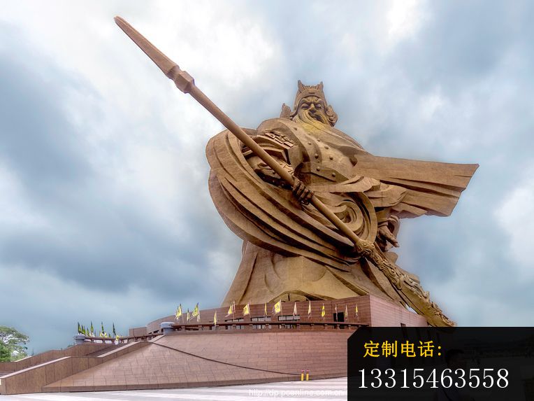 不锈钢关公雕塑，广场大型关公像 (1)_764*573