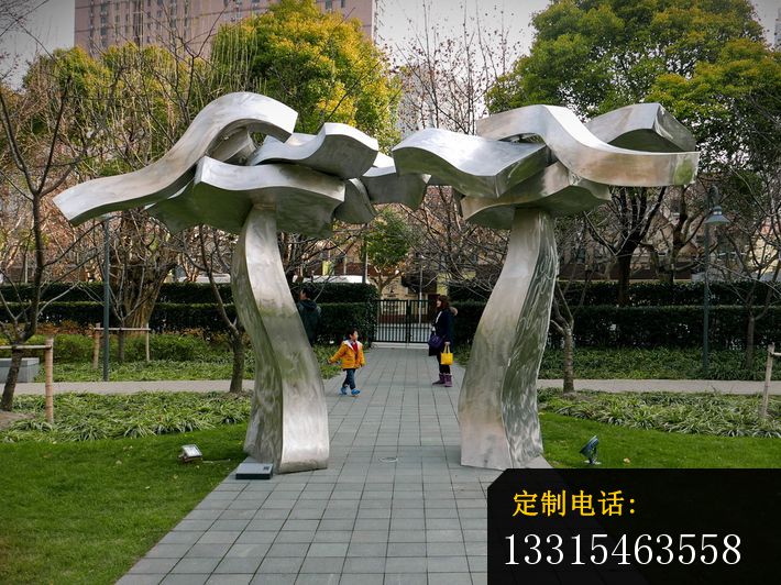 不锈钢公园雕塑，不锈钢造型门_710*532