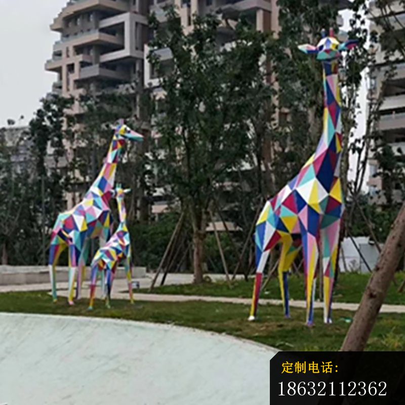 不锈钢长颈鹿雕塑 (1)_800*800