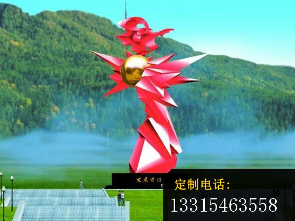 不锈钢发展前沿雕塑，广场不锈钢雕塑_598*448