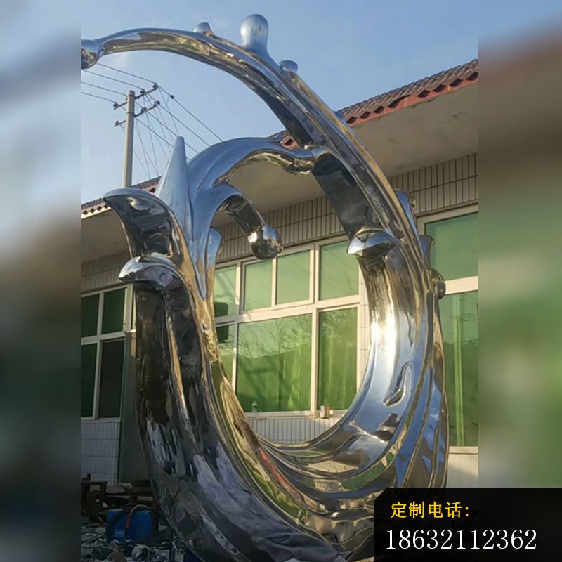 不锈钢抽象雕塑  公园景观雕塑 (3)_800*800