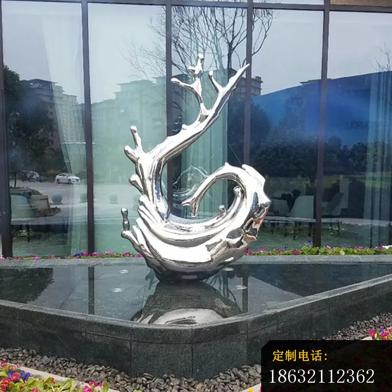不锈钢海浪抽象 企业景观雕塑_800*800