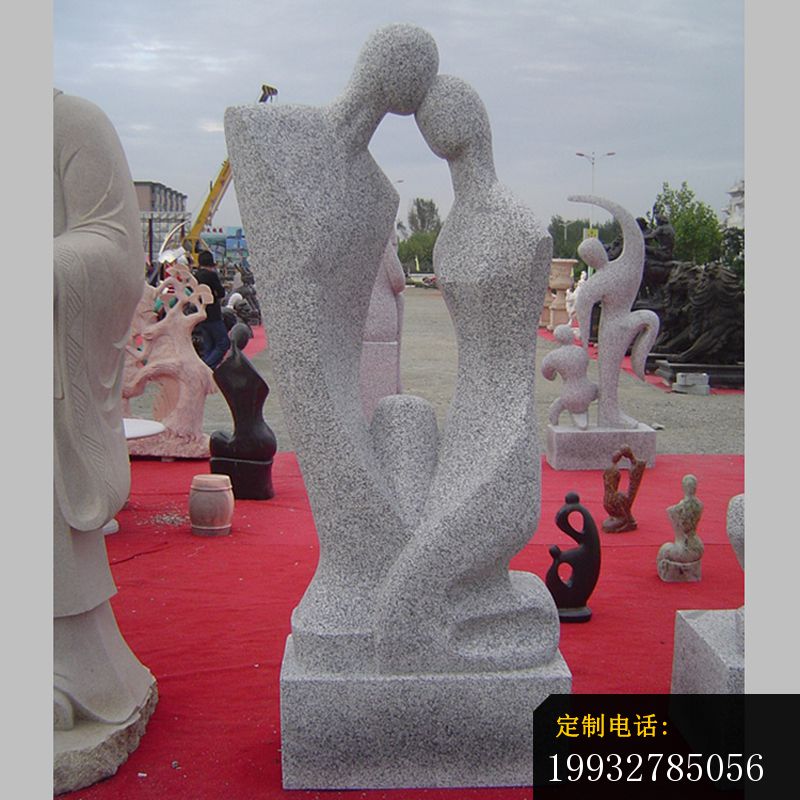 大理石情侣抽象雕塑   石雕公园人物雕塑_800*800